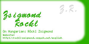 zsigmond rockl business card