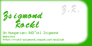 zsigmond rockl business card